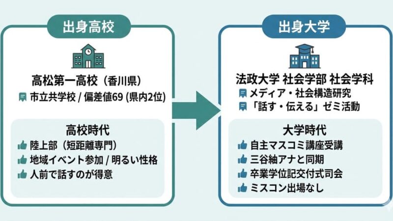 是永千恵の出身高校と大学